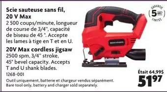 Home Hardware 20V Max cordless jigsaw offer