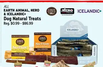 Ren’s Pets Depot ALL EARTH ANIMAL, HERO & ICELANDIC + Dog Natural Treats offer