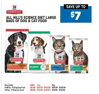 Ren’s Pets Depot ALL HILL'S SCIENCE DIET LARGE BAGS OF DOG & CAT FOOD offer