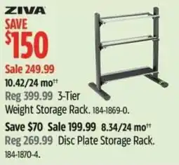 Canadian Tire Ziva 3-Tier Weight Storage Rack offer