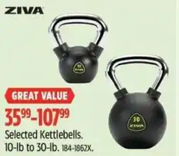 Canadian Tire Ziva selected kettlebells offer