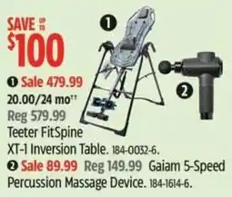 Canadian Tire Teeter FitSpine XT-1 Inversion Table offer