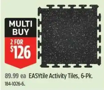 Canadian Tire Easytile activity tiles offer