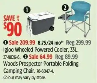 Canadian Tire Igloo Wheeled Powered Cooler offer