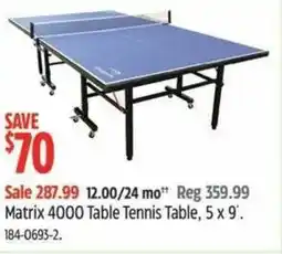 Canadian Tire Matrix 4000 Table Tennis Table offer