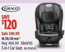 Canadian Tire Graco 3-in-1 car seat offer