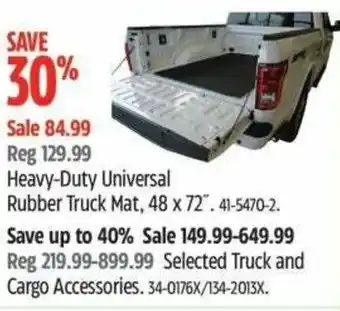 Canadian Tire Heavy-Duty Universal Rubber Truck Mat offer