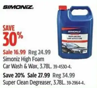 Canadian Tire Simoniz High Foam Car Wash & Wax offer