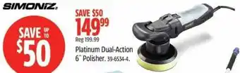 Canadian Tire Simoniz platinum dual-action 6" polisher offer