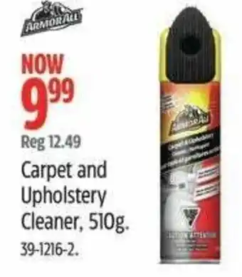 Canadian Tire Carpet and Upholstery Cleaner offer