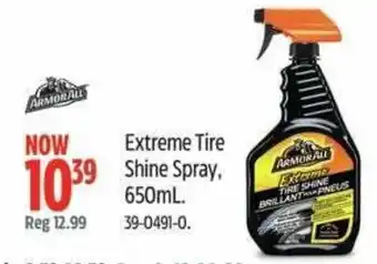 Canadian Tire Extreme Tire Shine Spray offer