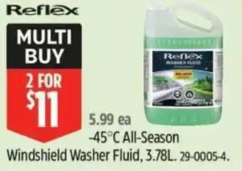 Canadian Tire Reflex -45°C All-Season Windshield Washer Fluid offer