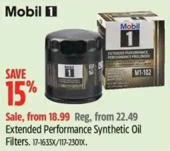 Canadian Tire Extended performance performance synthetic oil filters offer