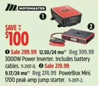 Canadian Tire Motomaster 3000W power inverter offer