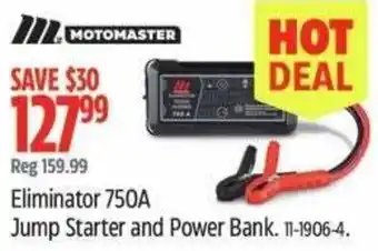 Canadian Tire Eliminator 750A Jump Starter and Power Bank offer