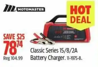 Canadian Tire Classic Series 15/8/2A battery charger offer