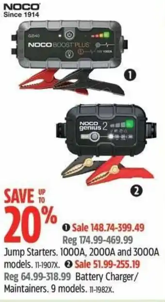 Canadian Tire Noco jump starters offer