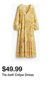 H&M Tie-belt Crêpe Dress offer