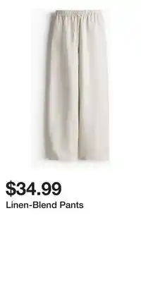 H&M Linen-Blend Pants offer