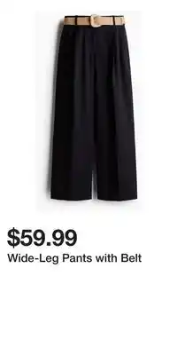 H&M Wide-Leg Pants with Belt offer