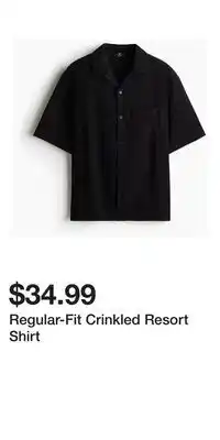 H&M Regular-Fit Crinkled Resort Shirt offer