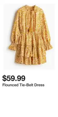 H&M Flounced Tie-Belt Dress offer