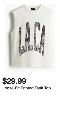 H&M Loose-Fit Printed Tank Top offer