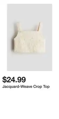 H&M Jacquard-Weave Crop Top offer