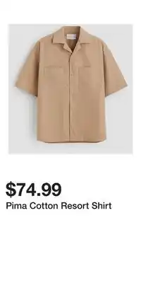 H&M Pima Cotton Resort Shirt offer