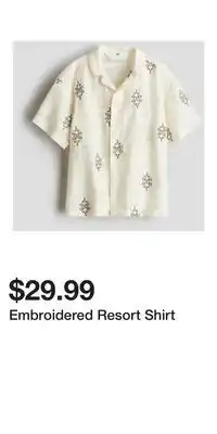 H&M Embroidered Resort Shirt offer