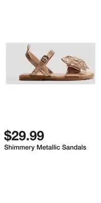 H&M Shimmery Metallic Sandals offer