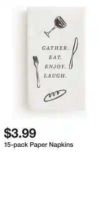 H&M 15-pack Paper Napkins offer