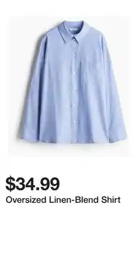 H&M Oversized Linen-Blend Shirt offer