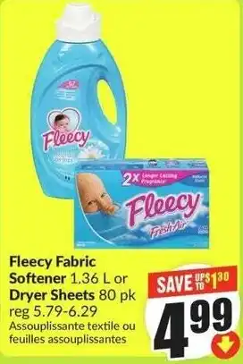 FreshCo Fleecy Fabric Softener or Dryer Sheets offer