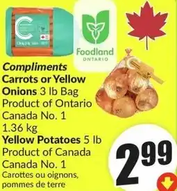 FreshCo Compliments Carrots or Yellow Onions offer