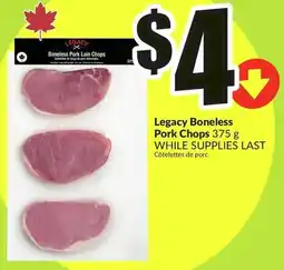 FreshCo Legacy Boneless Pork Chops offer