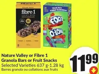 FreshCo Nature Valley or Fibre 1 Granola Bars or Fruit Snacks offer