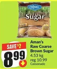 FreshCo Aman's Raw Coarse Brown Sugar offer