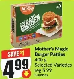 FreshCo Mother's Magic Burger Patties offer