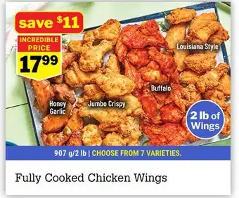 M & M Food Market Fully Cooked Chicken Wings offer