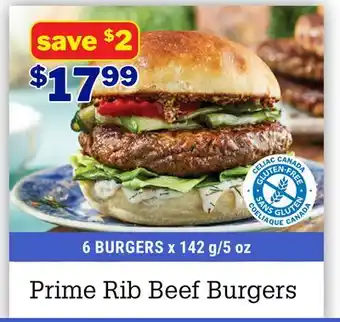 M & M Food Market Prime Rib Beef Burgers offer