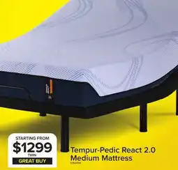 Leon's Tempur-Pedic React 2.0 Medium Twin Mattress 10 inches offer