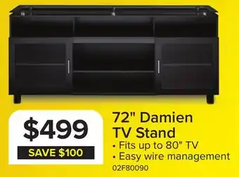 Leon's Damien 72 Flat Panel Television Stand - Black offer