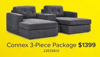 Leon's Connex 3-Piece Modular Sectional with Chaise and Drawer Console - Light Grey offer