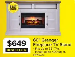 Leon's Granger 60 Fireplace TV Stand - Antique White offer