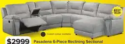 Leon's Pasadena 6-Piece Reclining Sectional with Right-Facing Chaise - Light Grey offer