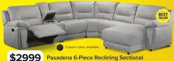 Leon's Pasadena 6-Piece Reclining Sectional with Right-Facing Chaise - Light Grey offer