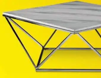 Leon's Lynn 39 Coffee Table - Marble and Stainless Steel offer