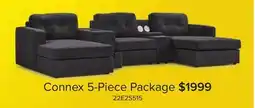 Leon's Connex 5-Piece Modular Sectional with Consoles - Dark Grey offer