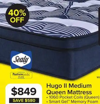 Leon's Sealy Posturepedic Plus Sterling - Hugo II Medium Eurotop Queen Mattress offer